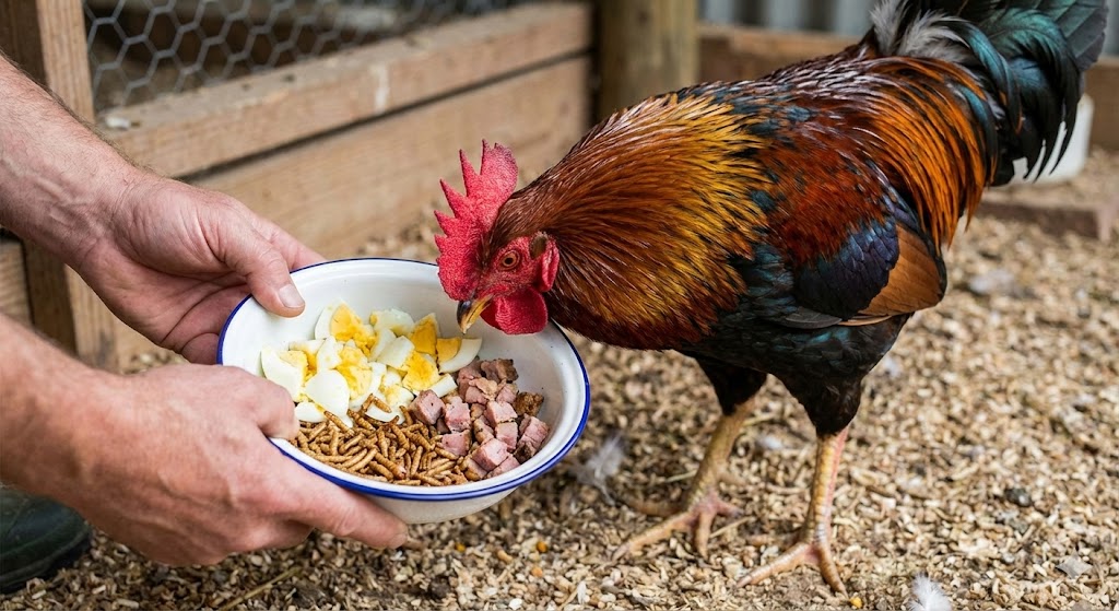 Thực phẩm bổ sung đạm cho gà chọi